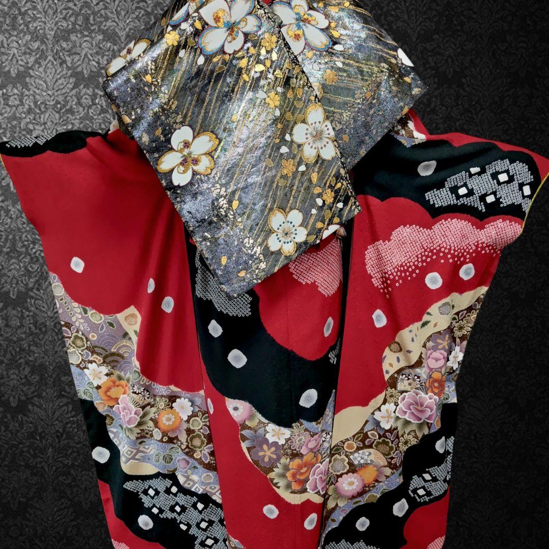 特価SALE中☆振袖フルセット・古典柄・絞り・豪華刺繍・金駒刺繍・金銀彩加工