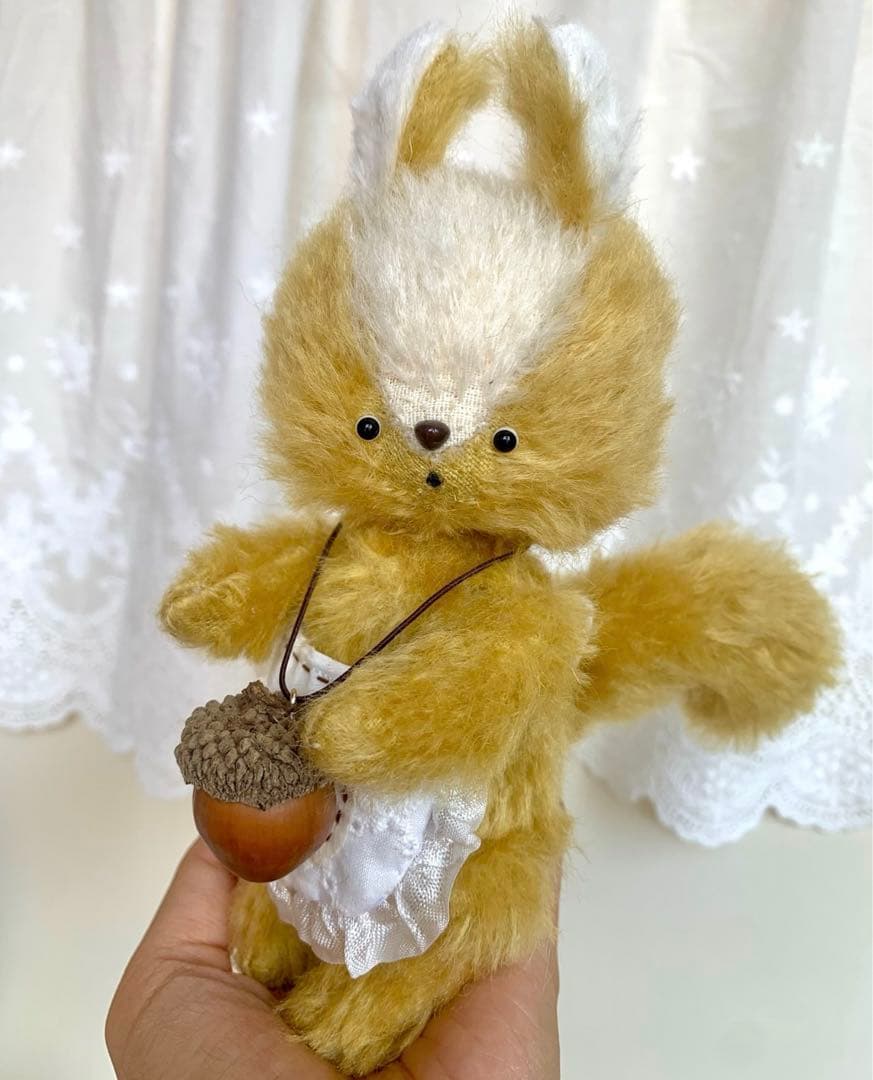 キュートなリスベイビー ぬいぐるみ アーティストベア 海外作家様 ハンドメイド