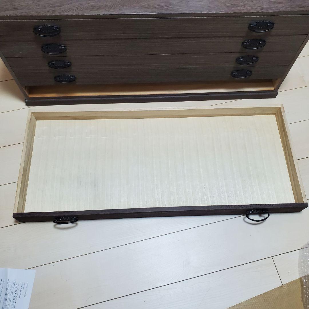 【美品 未使用に近い】桐箪笥 5段 天然木 宇造り・ろう仕上げ