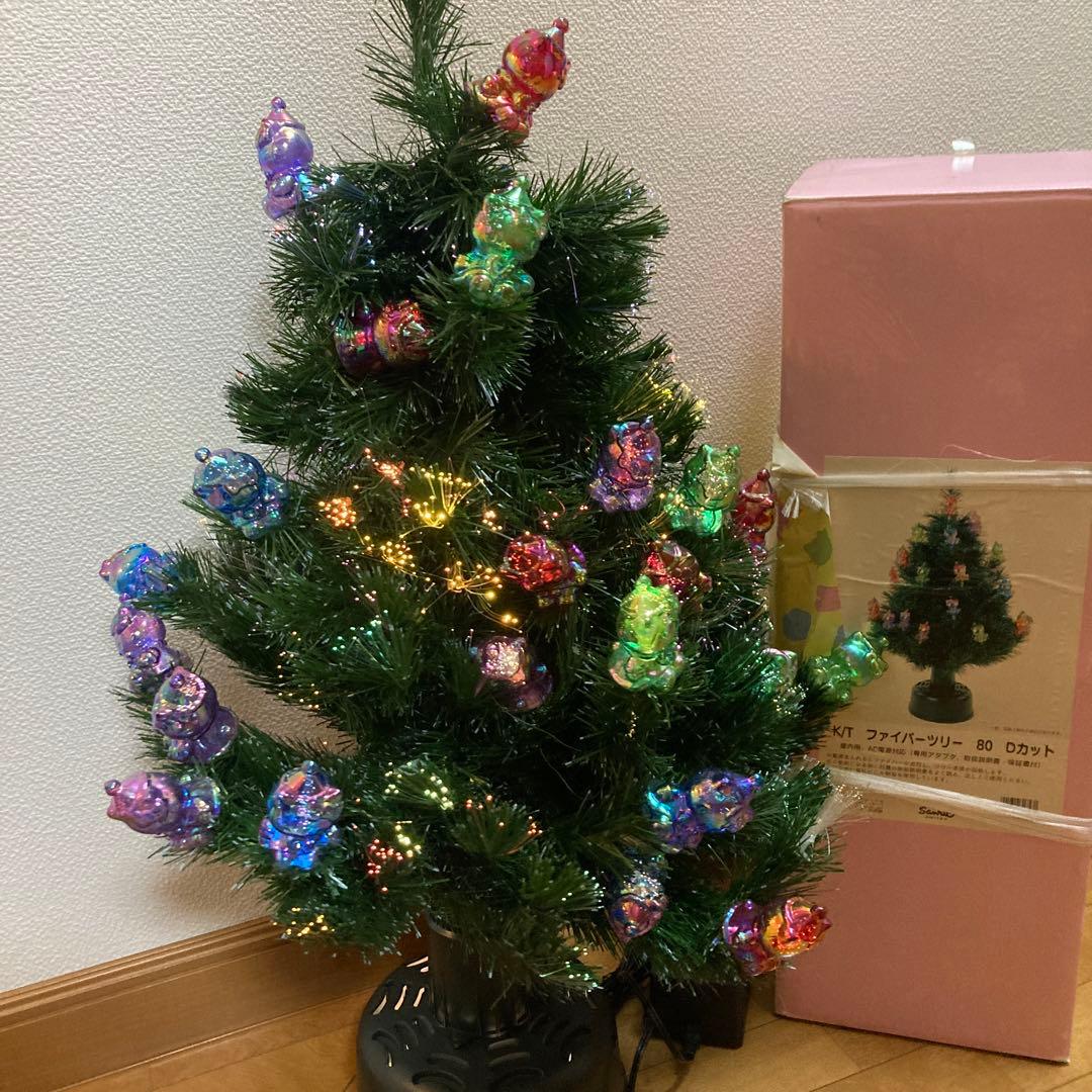 ハローキティ　K/T ファイバーツリー　80 Dカット　光るクリスマスツリー
