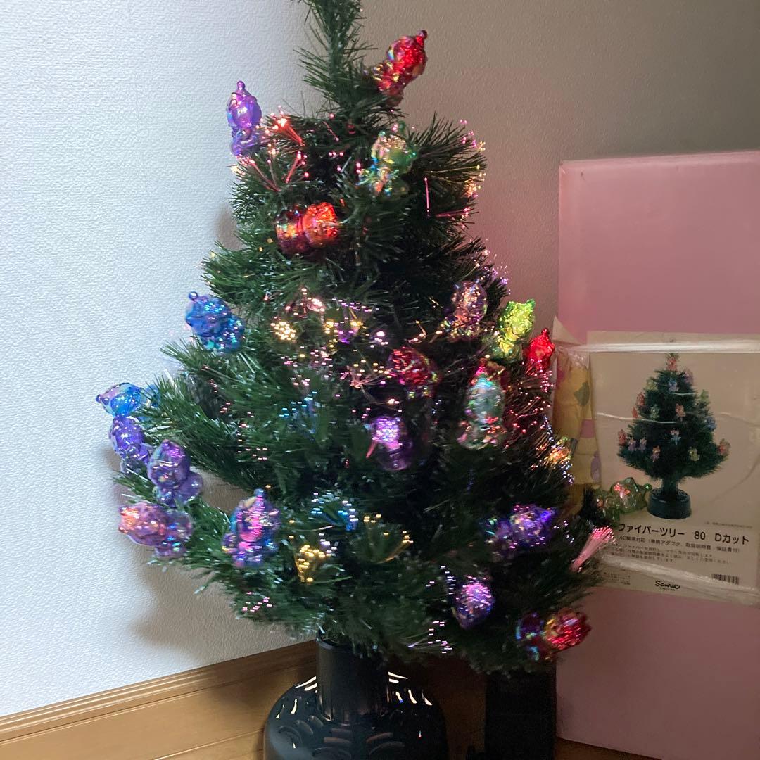 ハローキティ　K/T ファイバーツリー　80 Dカット　光るクリスマスツリー