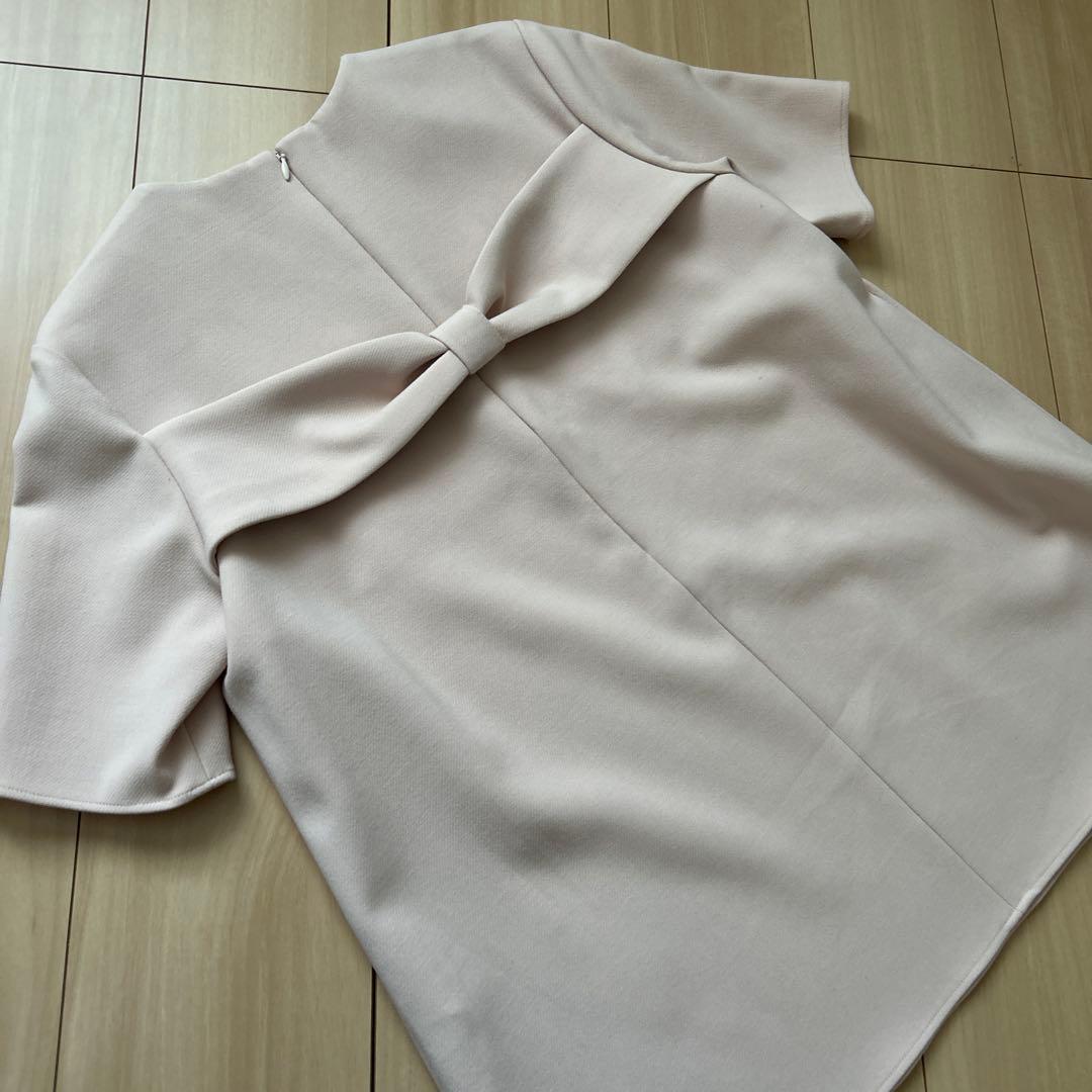 週末値下げ　極美品　ヨーコチャン　ハーフスリーブバックボウブラウス