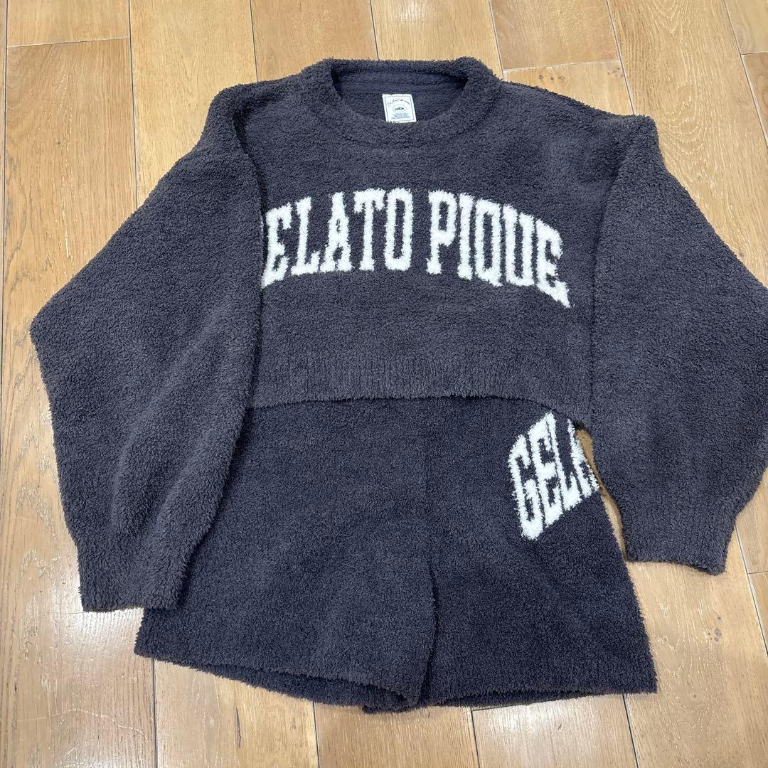 GELATO PIQUE ダークグレー ルームウェアセット