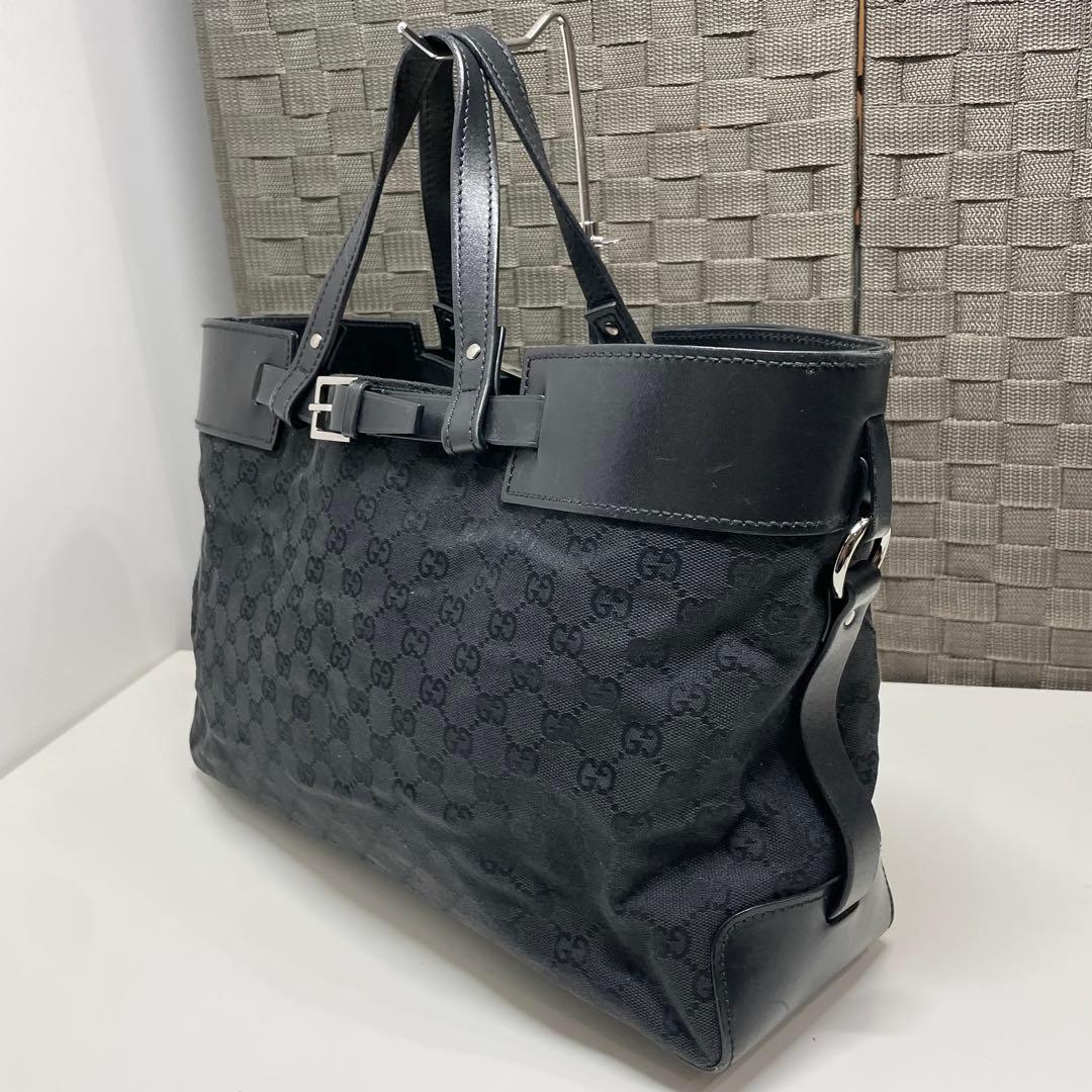 さ*ら様 GUCCI GGキャンパス ブラック トートバッグ