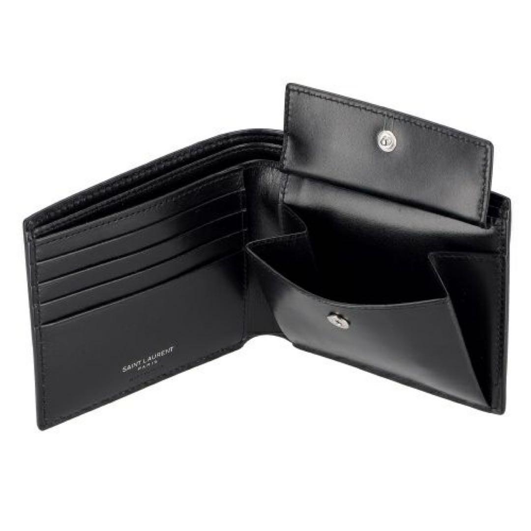 ✨極美品 今日中に発送✨ 早い者勝ちサンローラン ブラック 二つ折り財布