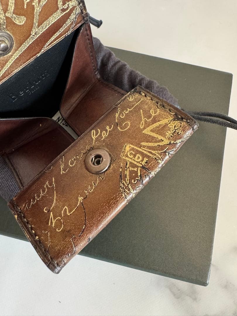 Berluti ベルルッティ ブラウンレザー ケース ゴールデンパティーヌ