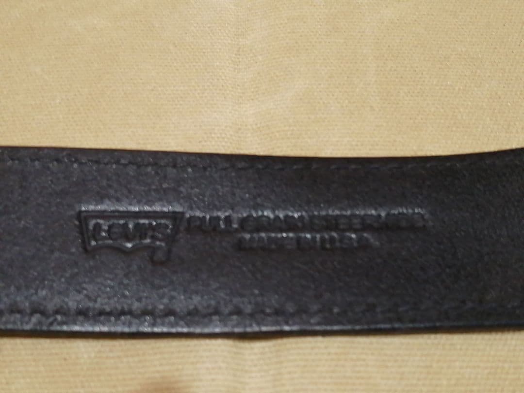 ア*N様 90s USA製 Levi's 501 希少バックル 本革 ベルト 1