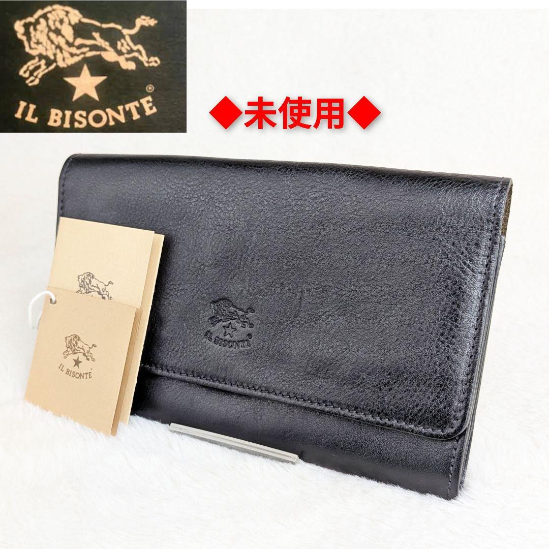 ✨️未使用タグ付✨️ ILBISONTE イルビゾンテ レザー 長財布 ブラック