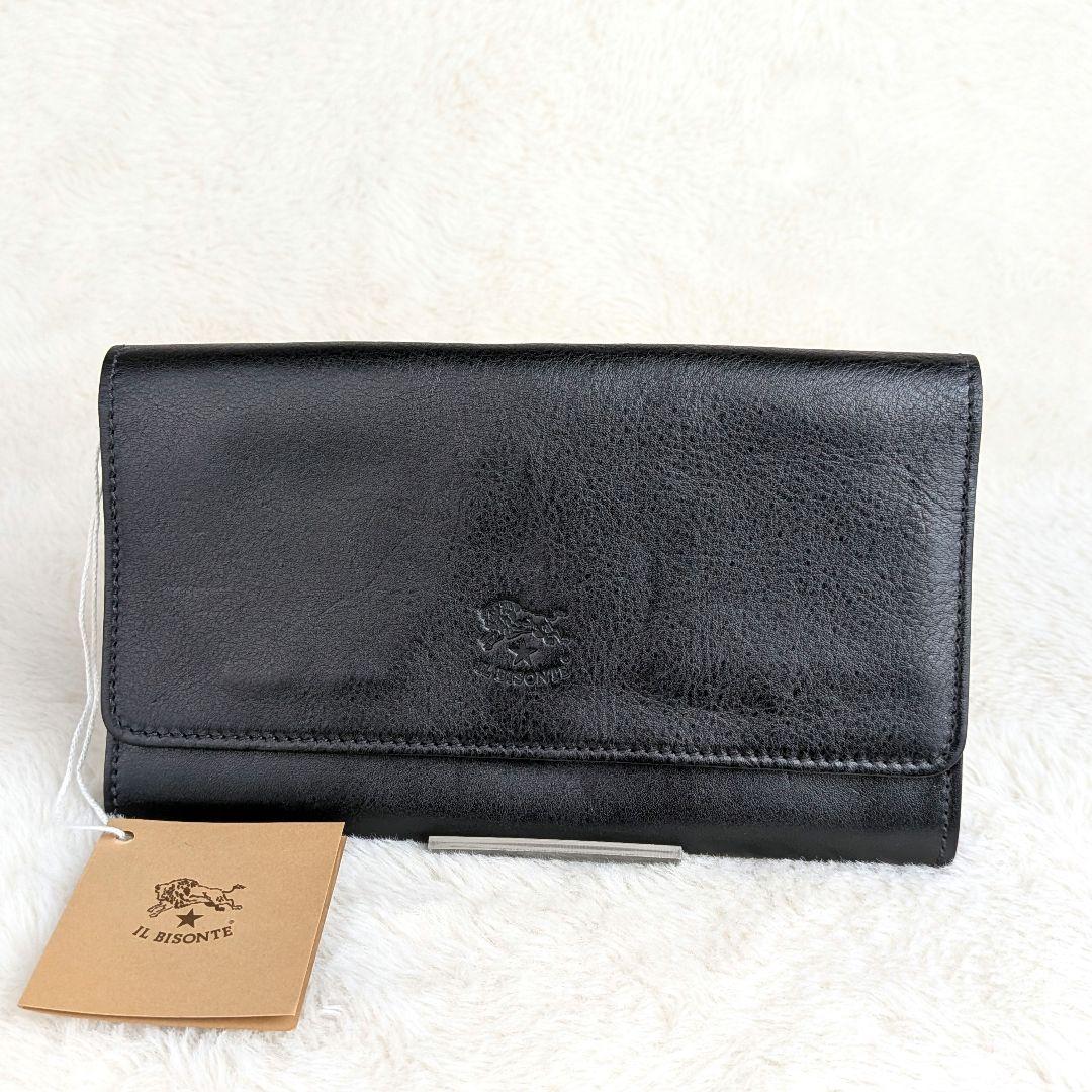 ✨️未使用タグ付✨️ ILBISONTE イルビゾンテ レザー 長財布 ブラック