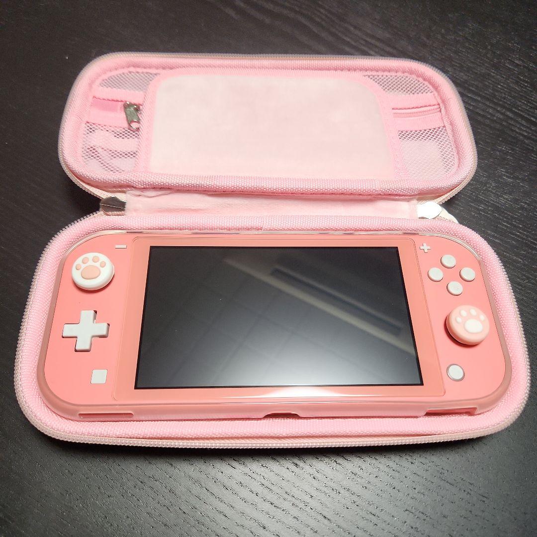 Switchライト ケース カバー付き コーラルピンク