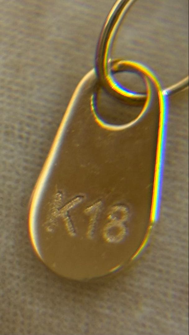 K18ブレスレット 【試着のみ未使用】軽量ですがデザイン性あり