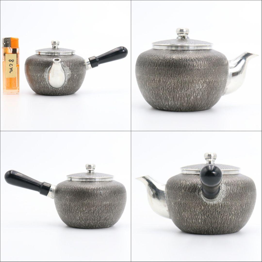 錫製 茶器揃 急須 茶壷 茶合 茶托 本錫 煎茶道具　IL470　1FB6