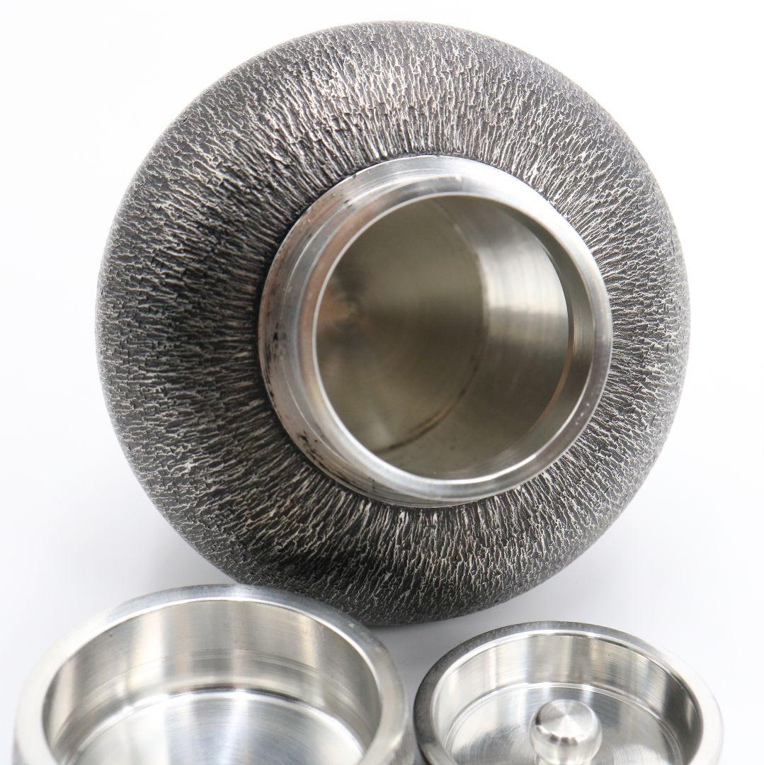 錫製 茶器揃 急須 茶壷 茶合 茶托 本錫 煎茶道具　IL470　1FB6