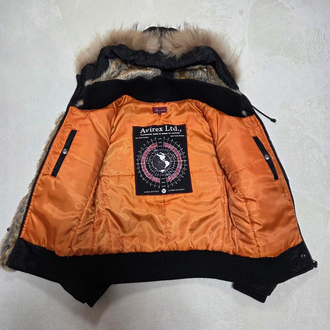 AVIREX N-2Bジャケット ミリタリージャケット y2k ラクーンファー