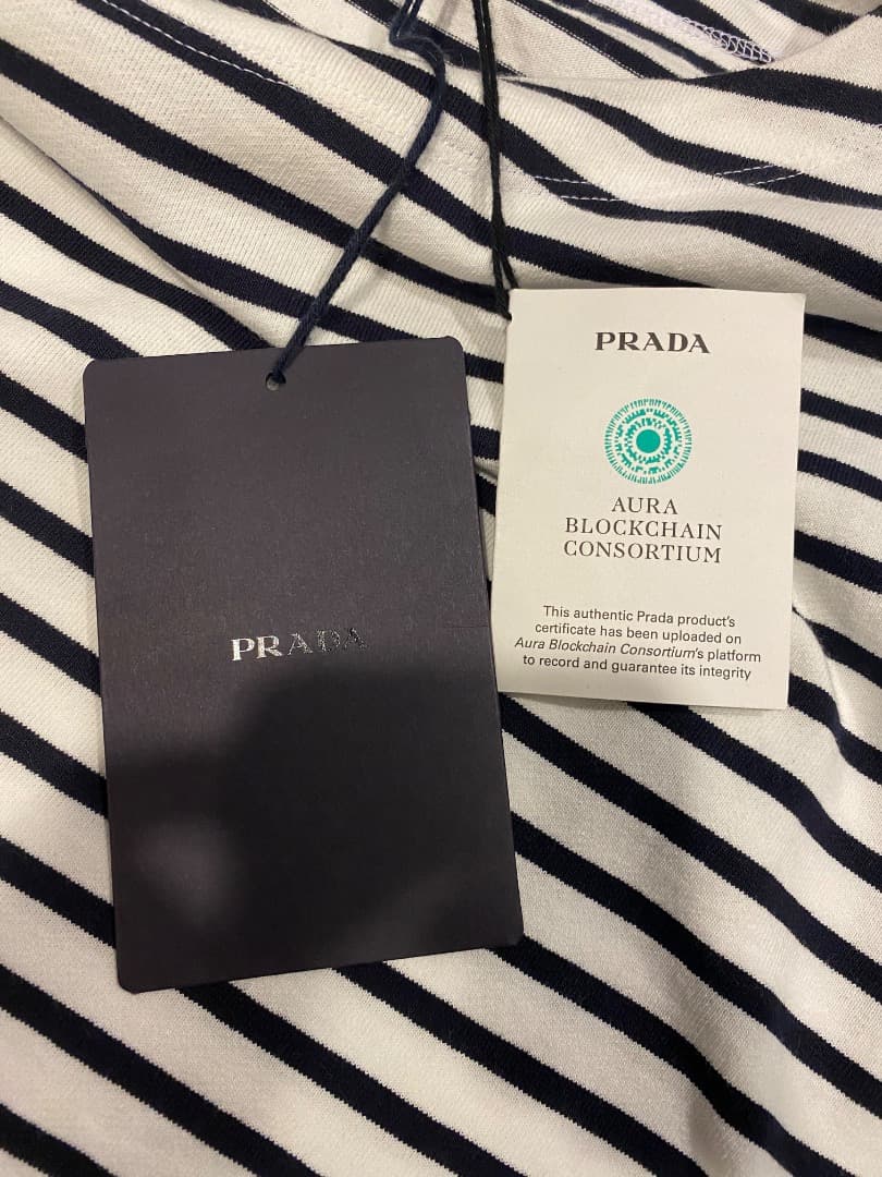 トップス PRADA Triangle Patch Border LS/TEE
