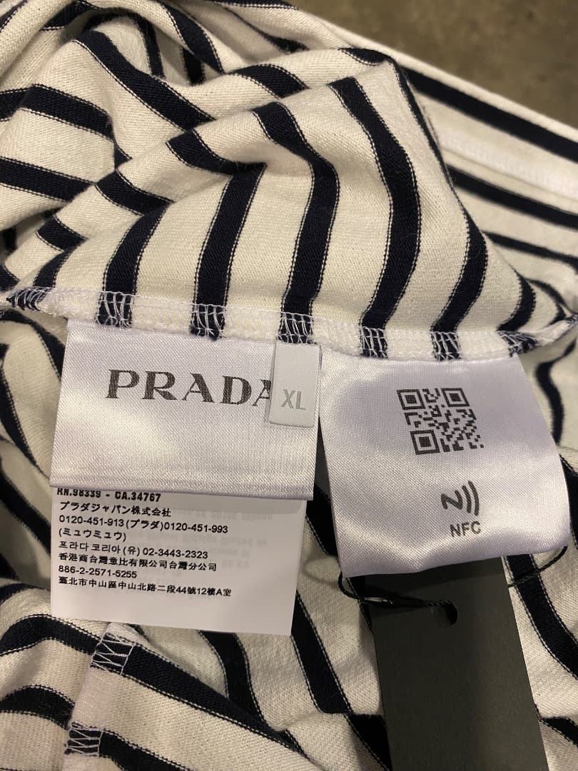 トップス PRADA Triangle Patch Border LS/TEE