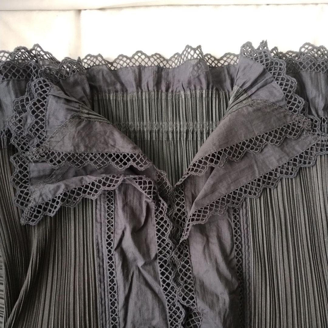 PLEATS PLEASE　プリーツボレロ　黒　レース