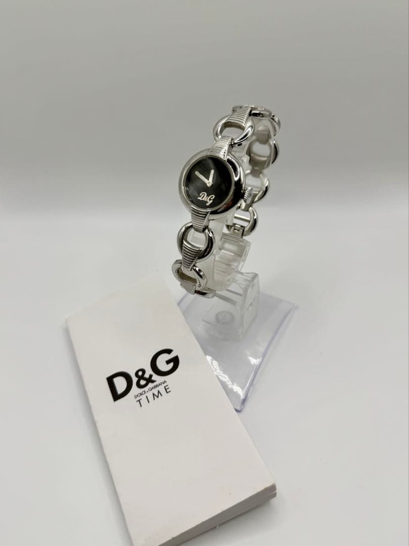 DOLCE&GABBANA ドルチェ&ガッパーナ ラウンド QZ ブラック文字盤