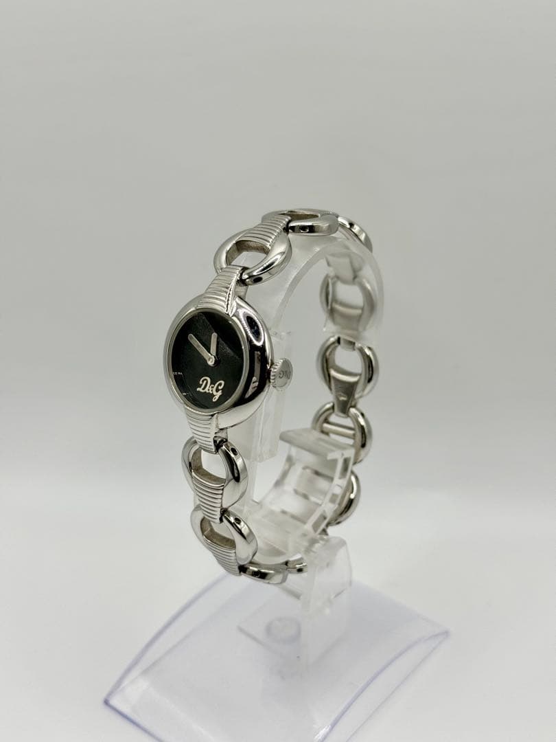 DOLCE&GABBANA ドルチェ&ガッパーナ ラウンド QZ ブラック文字盤