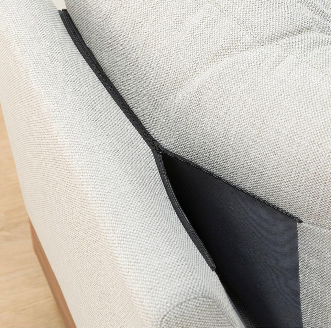 ニトリ 布張りカウチソファ　(FK02)　グレー　L字型可能