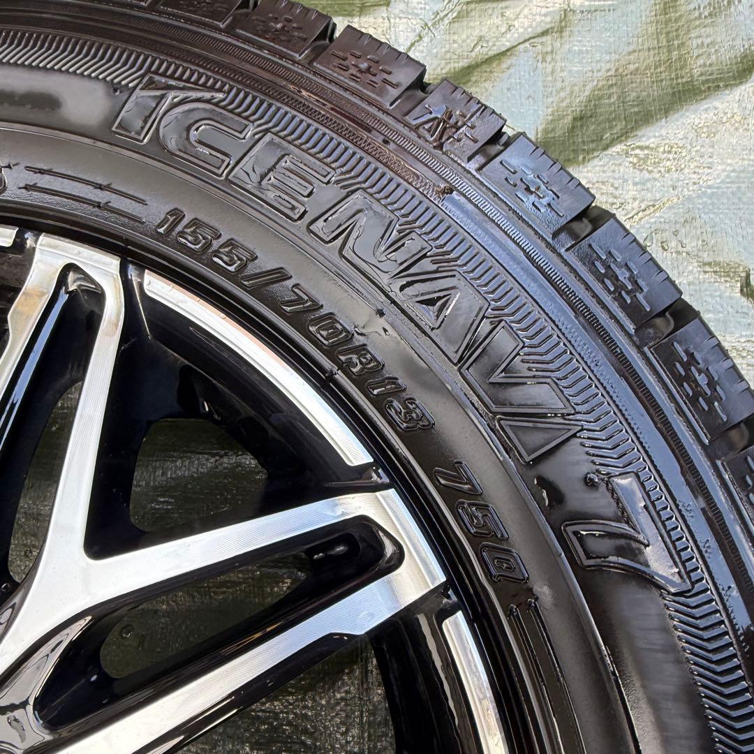 【送料込み】155/70R13 スタッドレスタイヤ アイスナビ ミライース