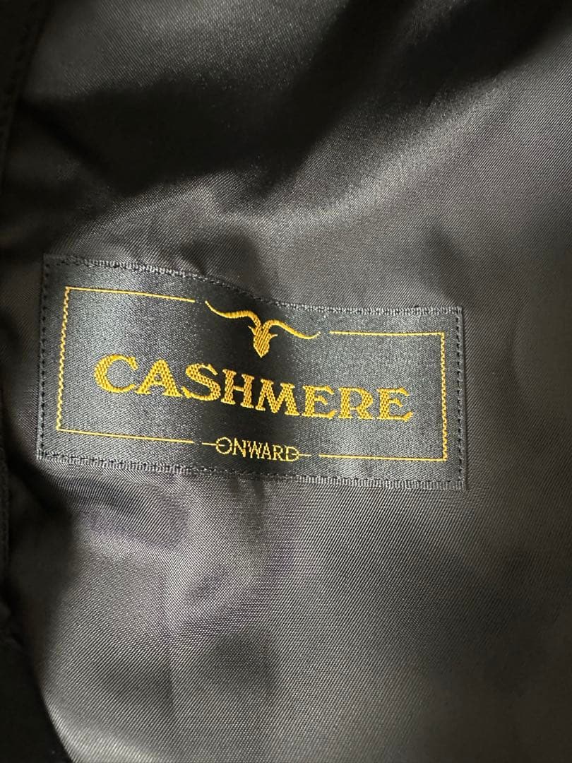 ミス　オンワード　カシミヤ100% ブラック　黒　ロングコート　比翼仕立て