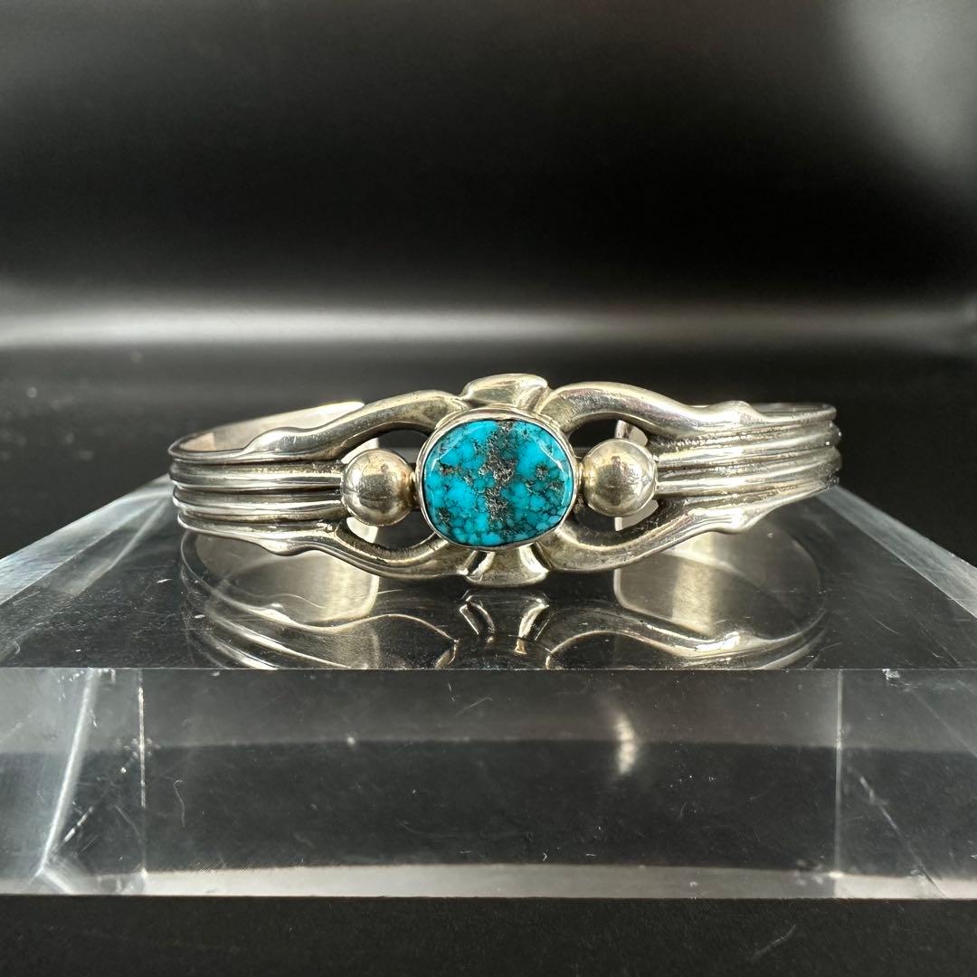 専用Navajo Wilson Begay キングマン ターコイズ バングル