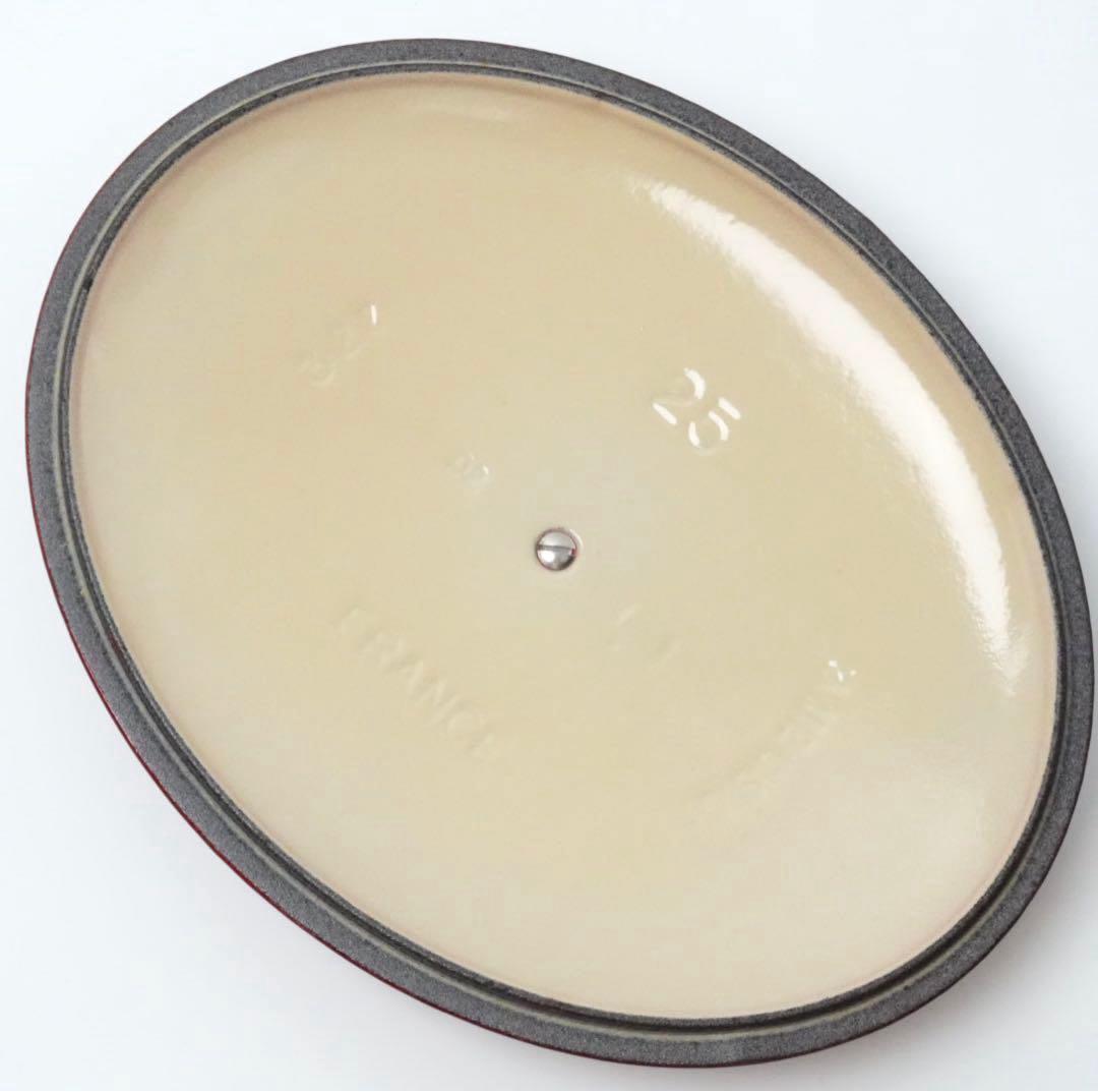 【美品】LE CREUSET　ココット オーバル チェリーレッド　25cm