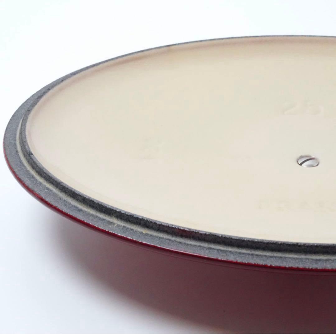 【美品】LE CREUSET　ココット オーバル チェリーレッド　25cm