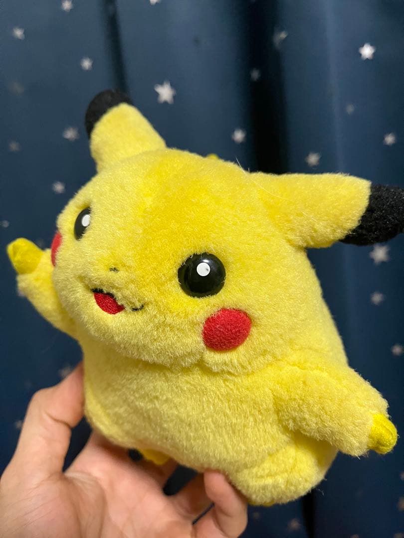 激レア TOMY 初期ピカチュウ ピース ぬいぐるみ レトロ