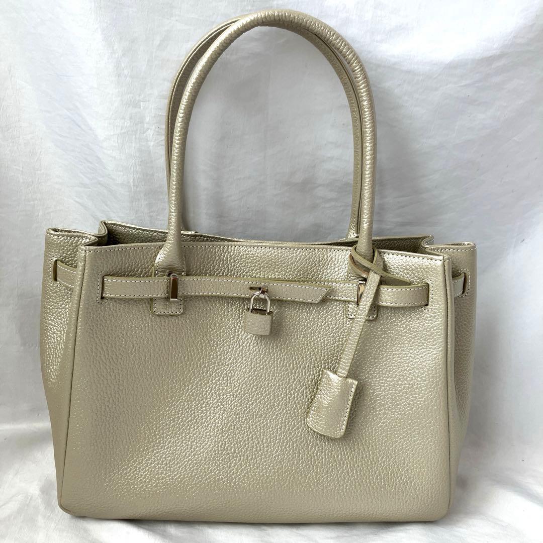 〈美品〉傅濱野 トートバック　ハンドバッグ ミーティア　レザー