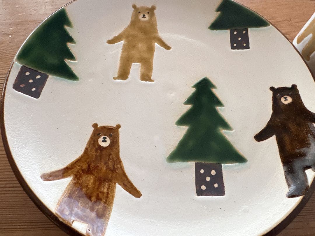 ヤッチとムーン★クリスマス大皿・つぼっくま・タンブラーの3点セット　やちむん