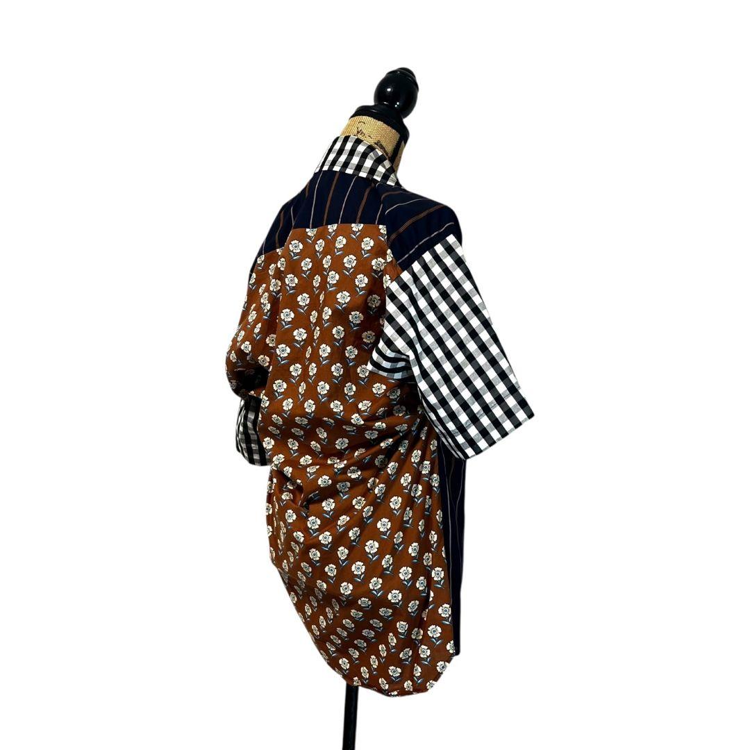 【現行品】【00】Vivienne Westwood 変形 切り替え 花柄シャツ