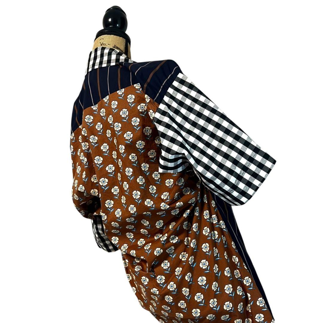【現行品】【00】Vivienne Westwood 変形 切り替え 花柄シャツ