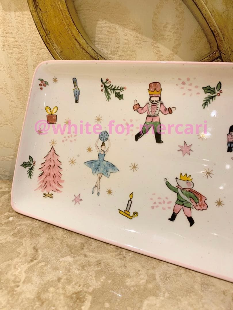 新品未使用 アメリカからお取寄せ くるみ割り人形とバレリーナのスクエアプレート