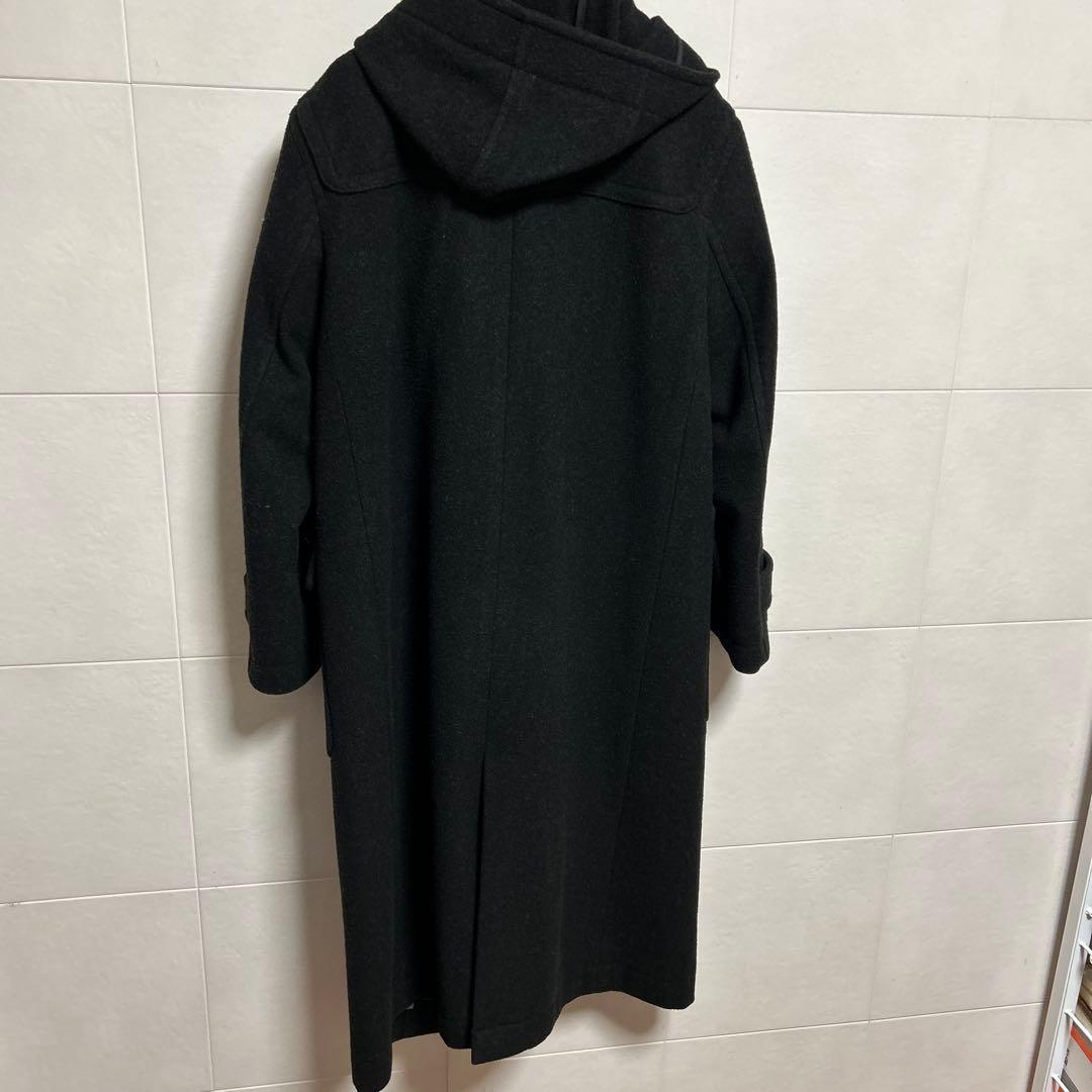 【美品】ダークグレー ダッフルコート フード付き