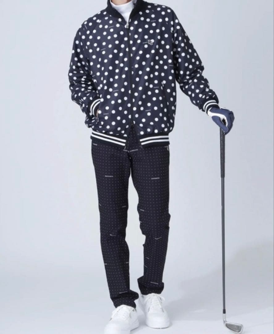 新品 パーリーゲイツ タフレックス×サーモトロン ブルゾン(5)サイズL/紺