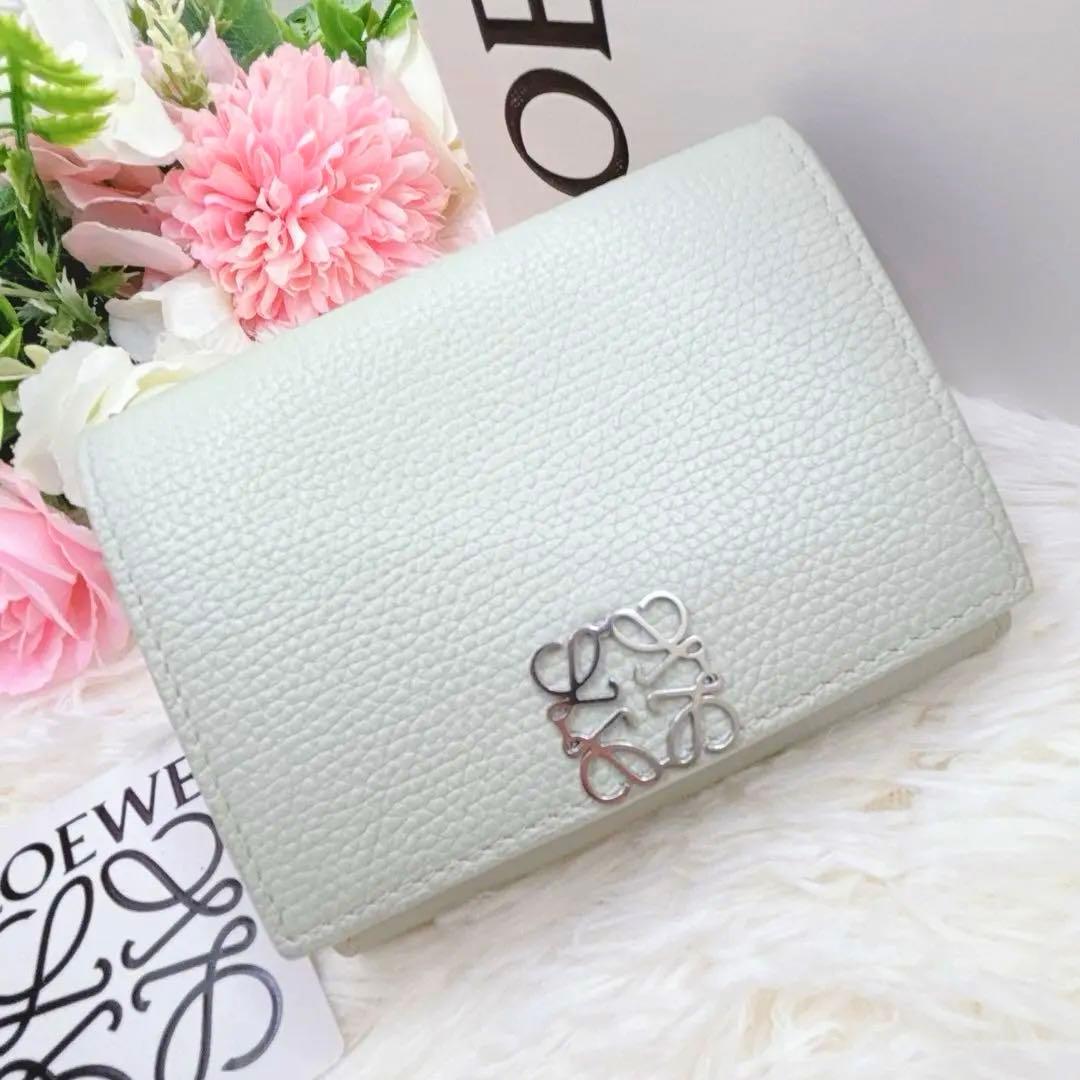 極美品✨LOEWE アナグラム トライフォールド ウォレット 三つ折り財布