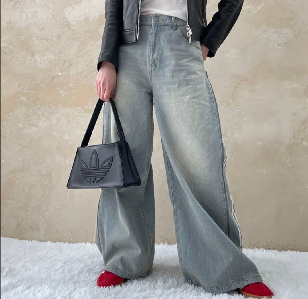 adidas DENIM ZIP PANT JX9210 28インチ