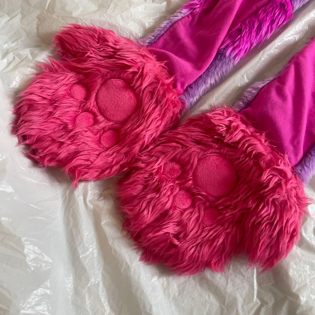 東京ディズニーリゾート 耳付きフード　チェシャ猫 マフラーファンキャップ 被り物