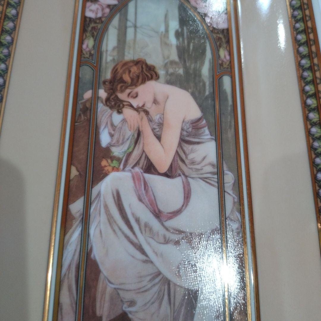 ミュシャ　Mucha 飾皿　 絵皿　陶器　皿　Germany　置物　アンティーク