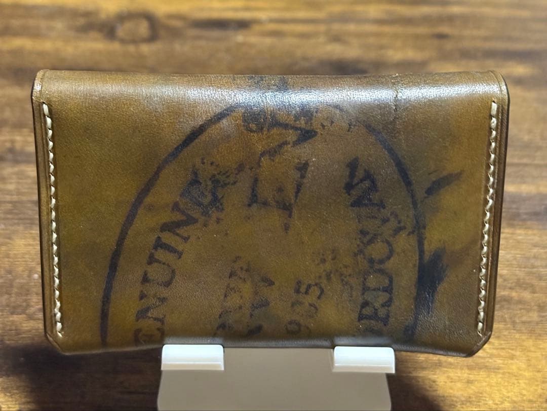 HORWEEN シェルコードバン　バックスキン　スタンプバージョン　ウォレット