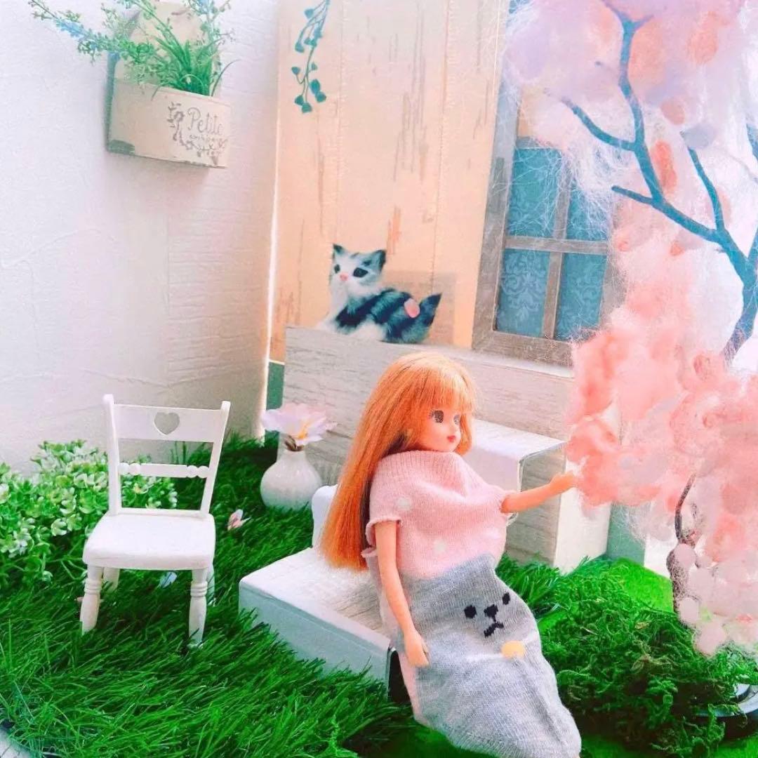 桜　ガーデン　大　高さ38cm ドールに　ジオラマ