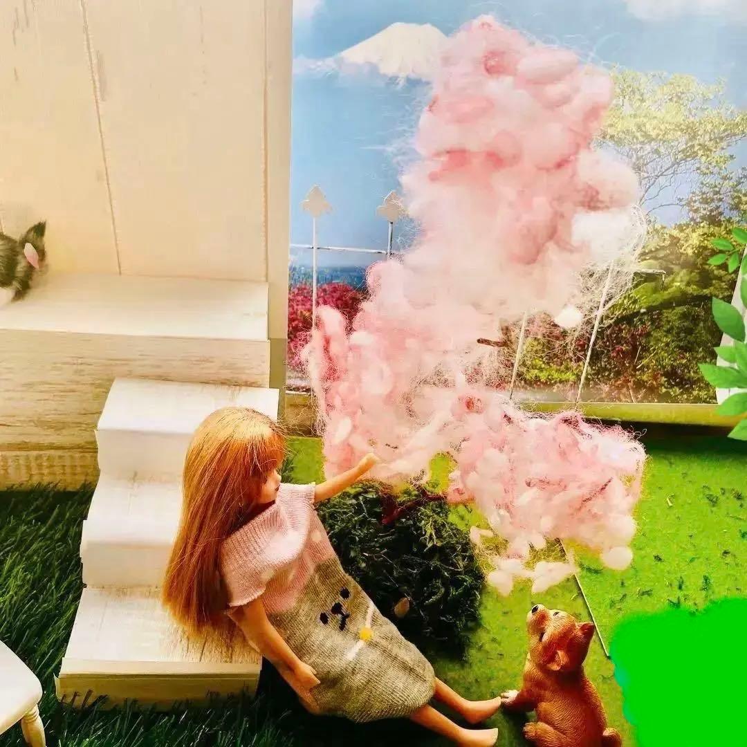 桜　ガーデン　大　高さ38cm ドールに　ジオラマ