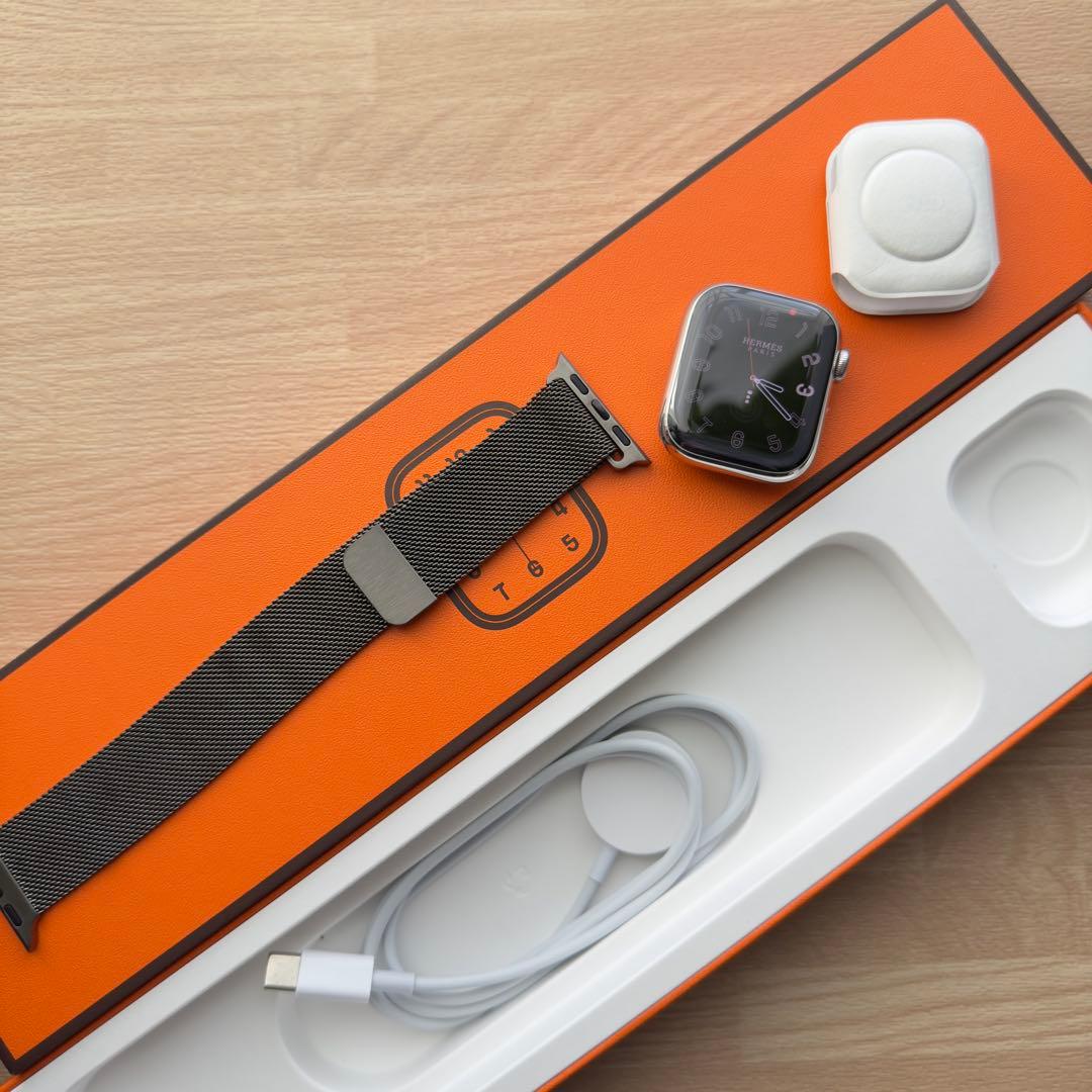2005 Apple Watch エルメス　series7 シルバー　セルラー