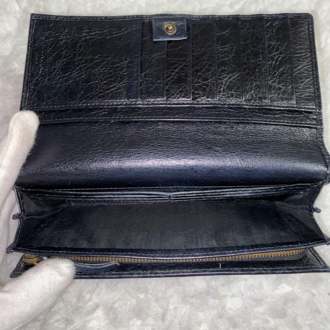 箱＆保存袋付き！BALENCIAGA 長財布 2つ折り シティ クラシック 黒