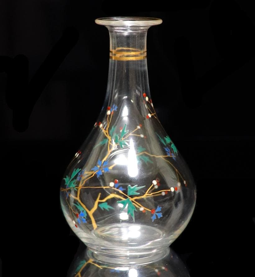 オールド・バカラ 1900年頃 金彩エナメル 花瓶 ミニチュア アンティーク