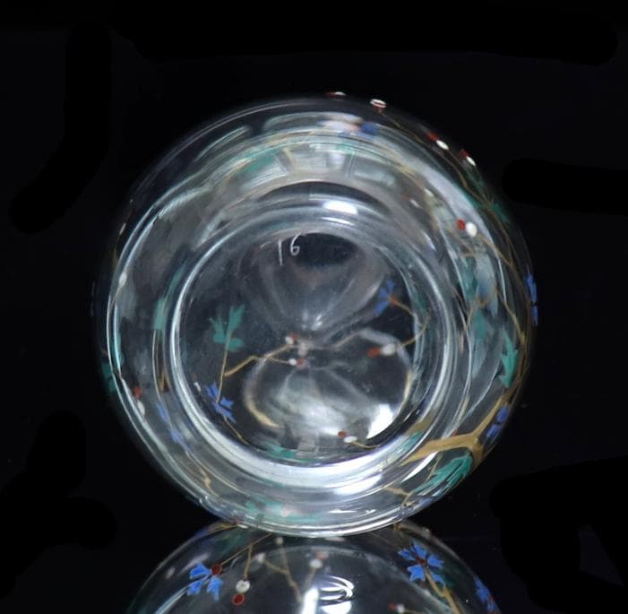 オールド・バカラ 1900年頃 金彩エナメル 花瓶 ミニチュア アンティーク