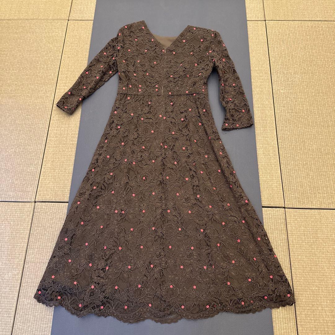 GRACE CONTINENTAL DAIAGRAMグレー　レースワンピース