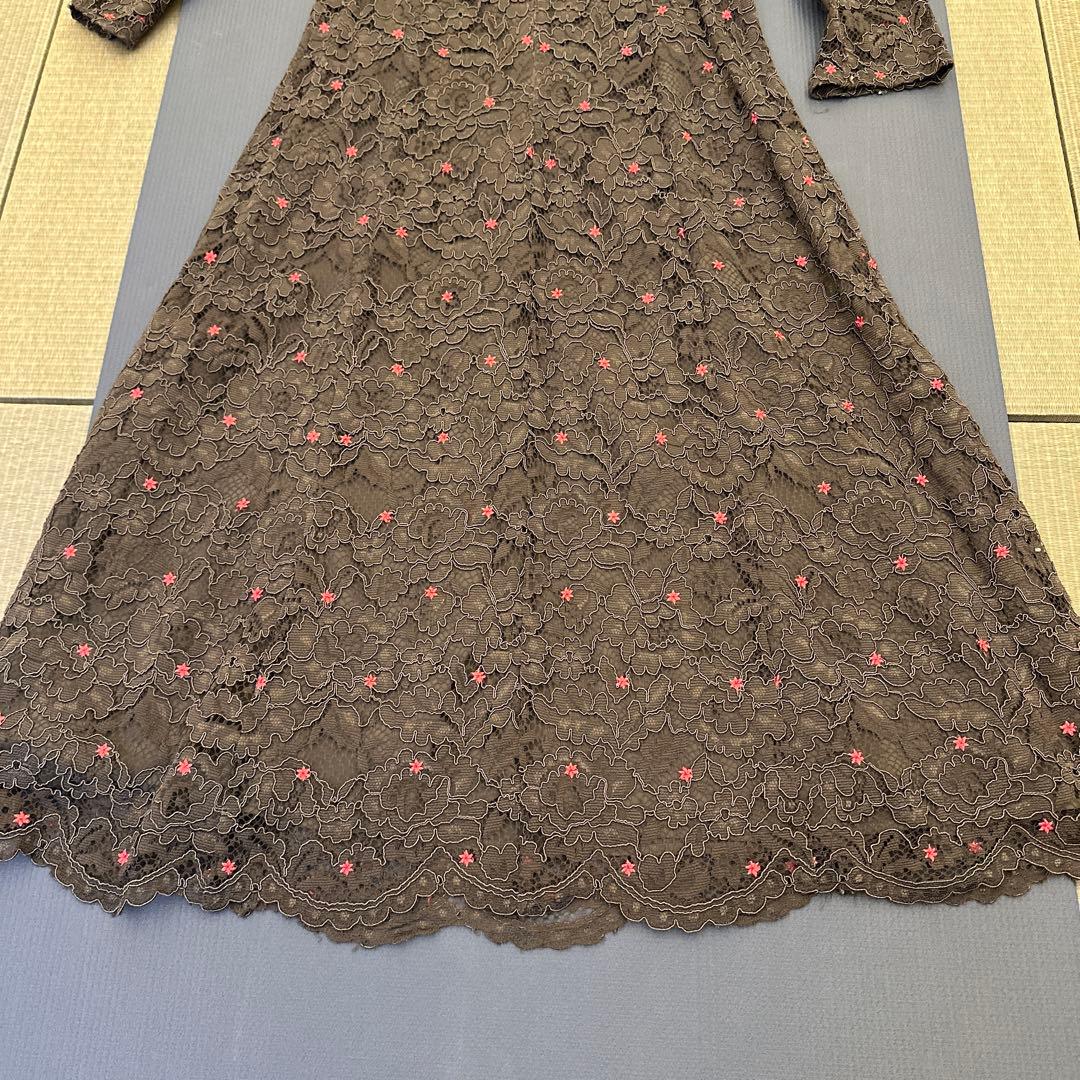 GRACE CONTINENTAL DAIAGRAMグレー　レースワンピース